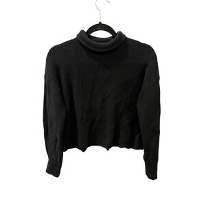 Lululemon Merino Wool Blend Rib Turtleneck Black Sweater Size 6 Women's Casual